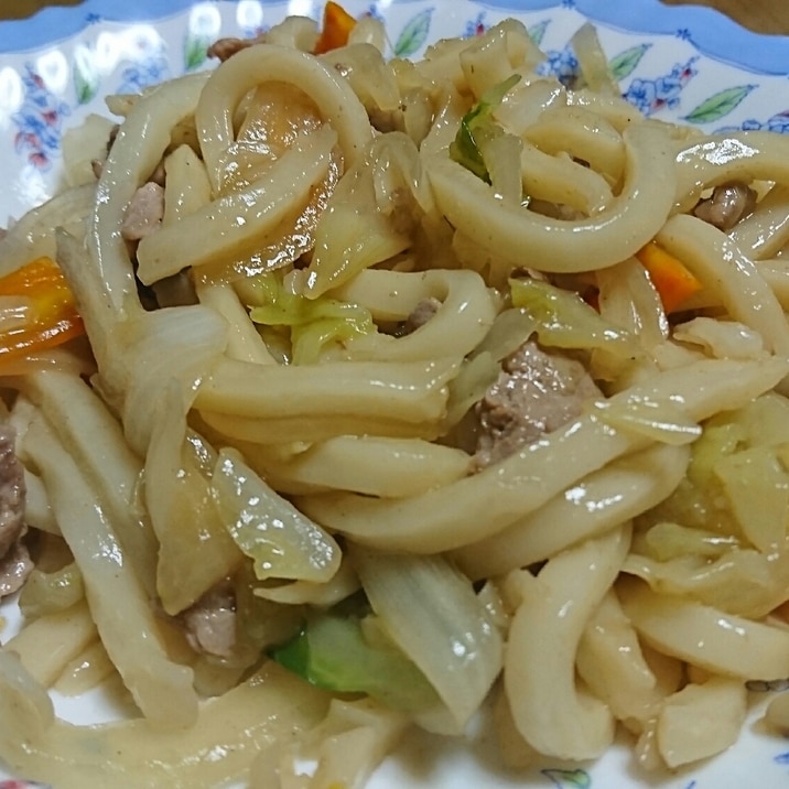 我が家の焼きうどん